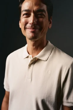 Hombre OOTO Polos>Polo piqué lavado bordado avión