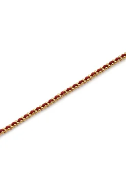 Mujer Singularu Joyería Y Bisutería>Pulsera Morgana Red Acero Baño Oro