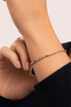Mujer Singularu Joyería Y Bisutería>Pulsera Noche Acero Baño Oro