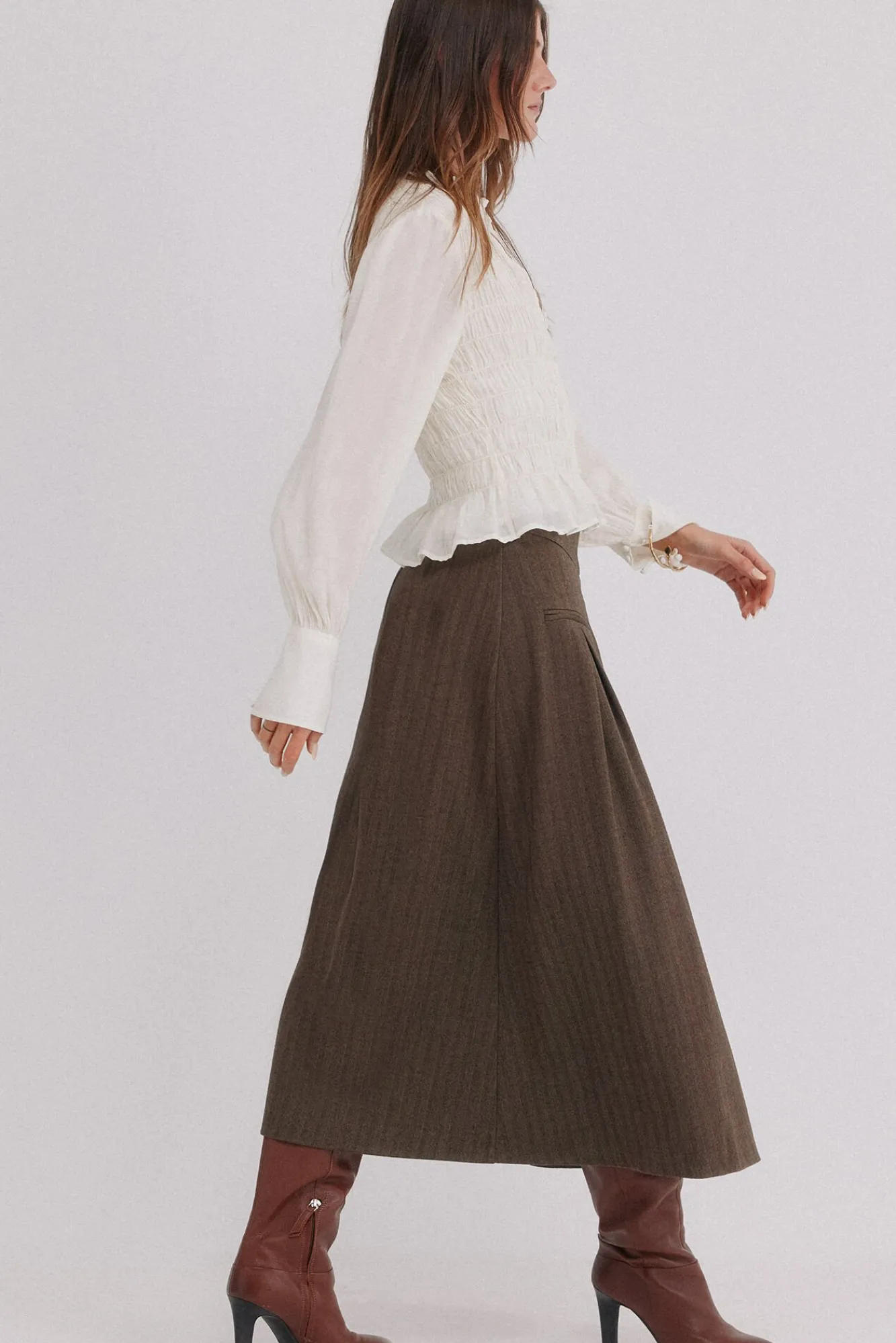 Mujer Hoss Intropia Faldas>Reyes. Falda con pliegues