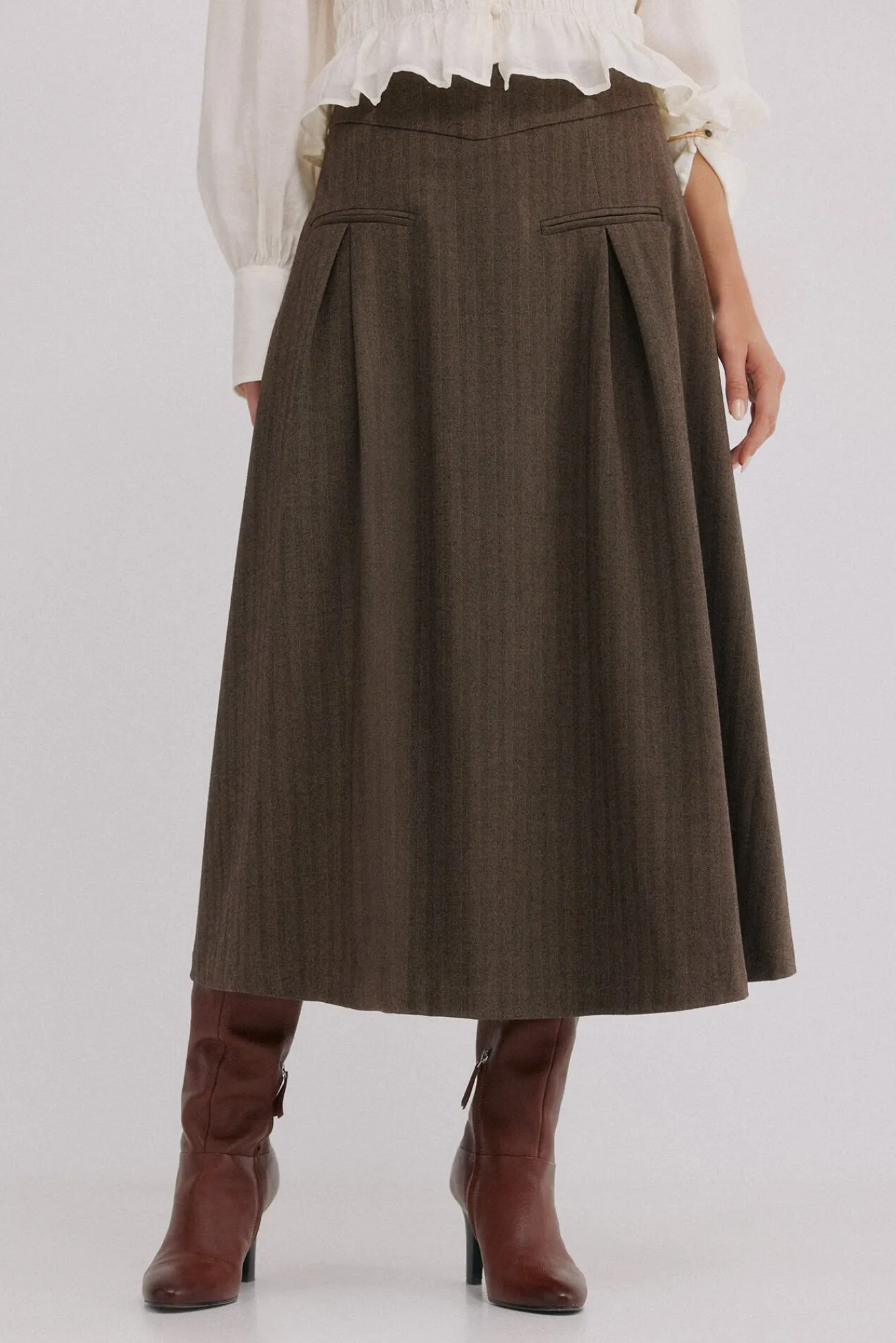 Mujer Hoss Intropia Faldas>Reyes. Falda con pliegues