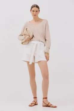 Mujer Cortefiel Vaqueros>Short vaquero lazo