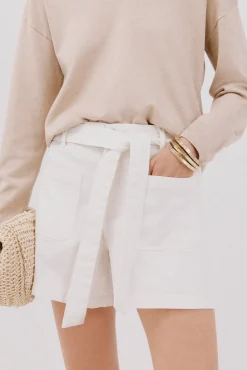 Mujer Cortefiel Vaqueros>Short vaquero lazo