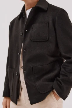 Hombre Cortefiel Camisas>Sobrecamisa botones lana