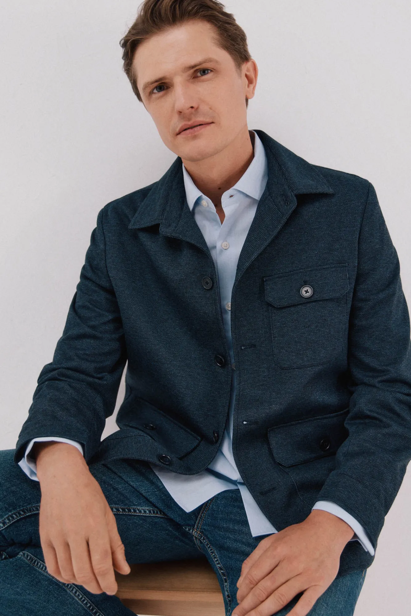 Hombre Cortefiel Americanas|Americanas>Sobrecamisa de punto