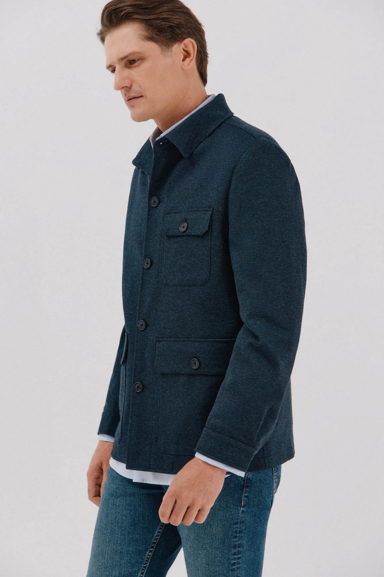 Hombre Cortefiel Americanas|Americanas>Sobrecamisa de punto