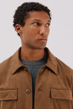 Hombre Cortefiel Chaquetas|Camisas>Sobrecamisa efecto ante