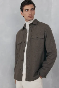 Hombre Pedro del Hierro Camisas>Sobrecamisa lana lisa