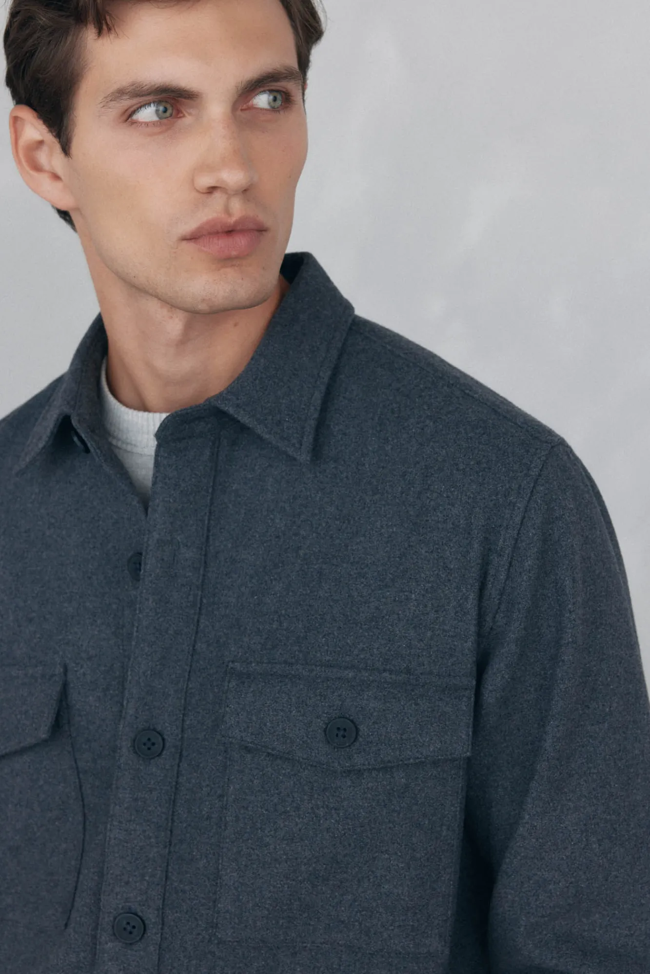 Hombre Pedro del Hierro Camisas>Sobrecamisa lana lisa