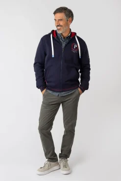 Hombre Privata Sudaderas>Sudadera abierta con capucha y bolsillos