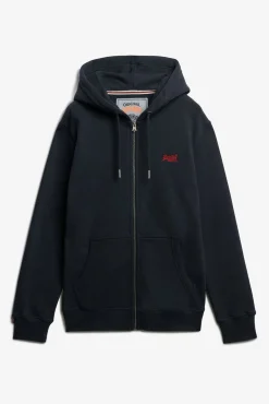 Hombre Superdry Sudaderas>Sudadera bajo de canalé