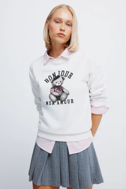 Mujer Springfield Sudaderas>Sudadera "Bonjour mon amour"