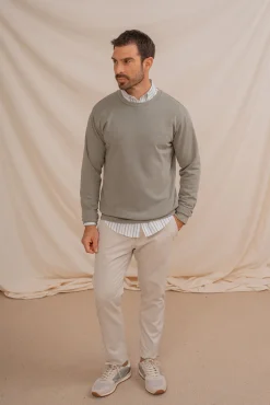 Hombre Celopman Sudaderas>Sudadera básica de cuello redondo