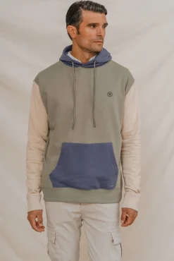 Hombre Celopman Sudaderas>Sudadera canguro tricolor