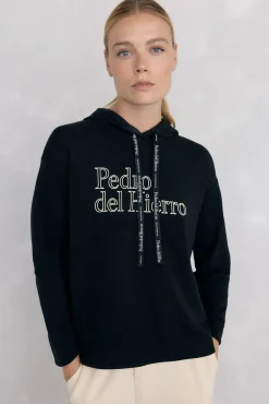 Mujer Pedro del Hierro Deporte|Sudaderas>Sudadera capucha logo soft touch