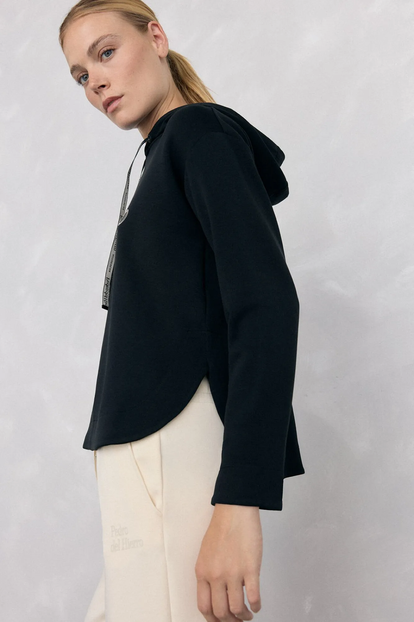 Mujer Pedro del Hierro Deporte|Sudaderas>Sudadera capucha logo soft touch