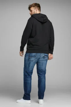 Hombre Jack & Jones PLUS Sudaderas>Sudadera capucha print logo PLUS