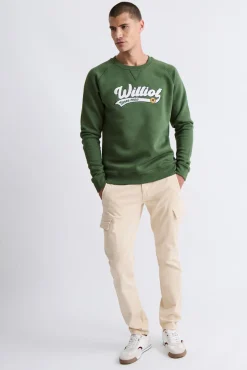 Hombre Williot Sudaderas>Sudadera Con Manga Ranglan Logo Vintage