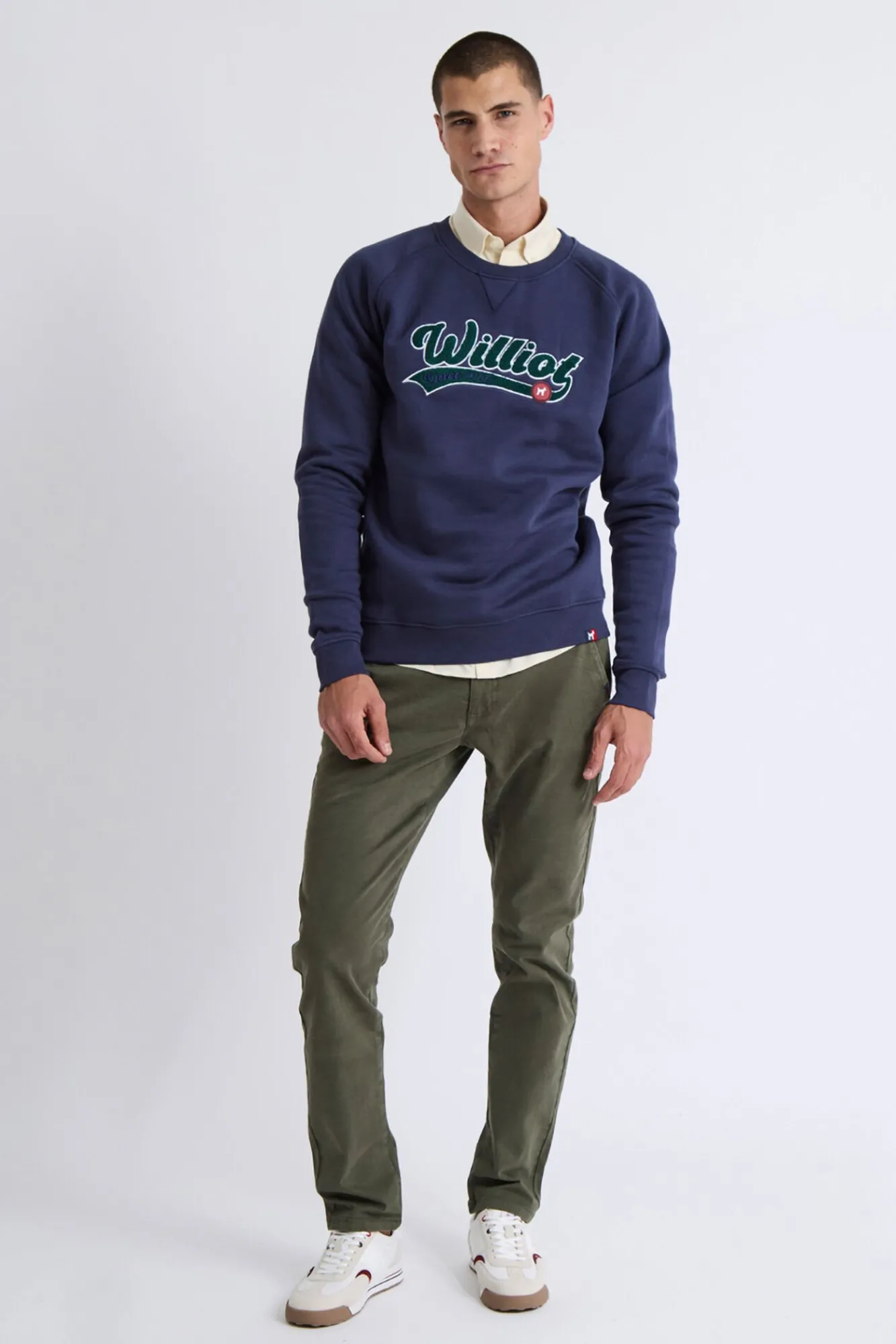 Hombre Williot Sudaderas>Sudadera Con Manga Ranglan Logo Vintage