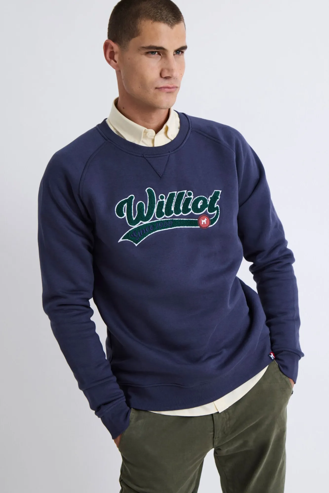 Hombre Williot Sudaderas>Sudadera Con Manga Ranglan Logo Vintage