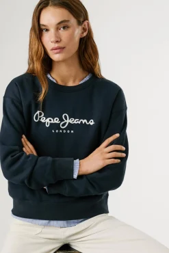 Mujer Pepe Jeans Sudaderas>Sudadera Cuello Redondo Con Logo