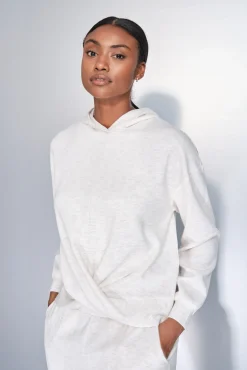 Mujer Dash and Stars Deporte|Sudaderas>Sudadera drapeado blanco