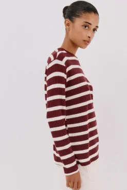 Mujer Cortefiel Sudaderas>Sudadera estructura rayas