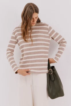 Mujer Cortefiel Sudaderas>Sudadera estructura rayas