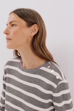 Mujer Cortefiel Sudaderas>Sudadera estructura rayas