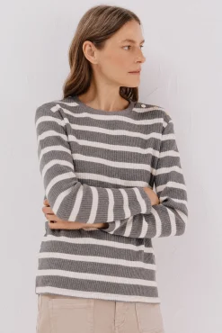 Mujer Cortefiel Sudaderas>Sudadera estructura rayas