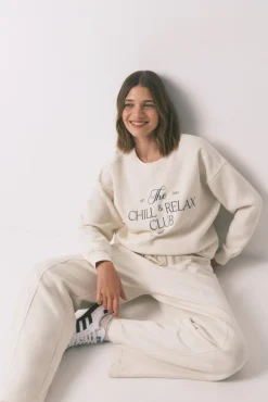 Mujer Women'secret Sudaderas>Sudadera felpa algodón blanco