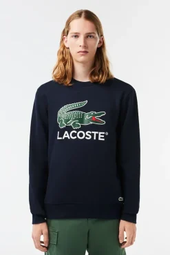 Hombre Lacoste Sudaderas>Sudadera en felpa de algodón de corte clásico