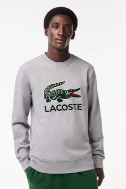Hombre Lacoste Sudaderas>Sudadera en felpa de algodón de corte clásico