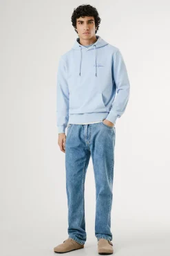 Hombre Pepe Jeans Sudaderas>Sudadera lavada con logo pequeño frontal y logo grande en la espalda.