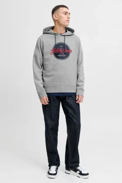 Hombre Jack & Jones Sudaderas>Sudadera logo con capucha