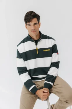 Hombre elPulpo Sudaderas>Sudadera Perkins logo rayas