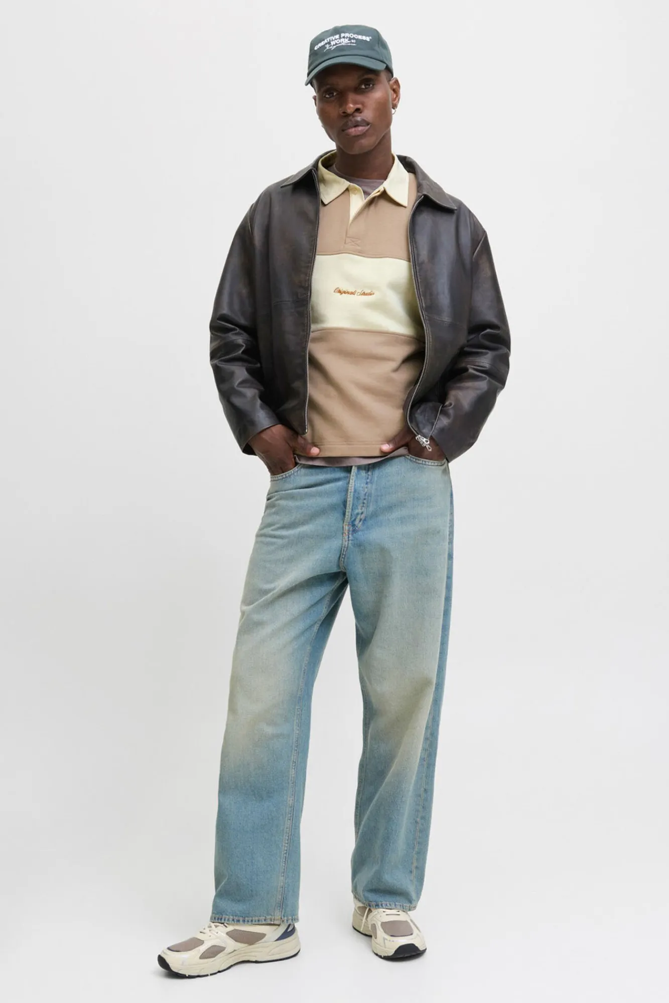 Hombre Jack & Jones Sudaderas>Sudadera tipo polo franja