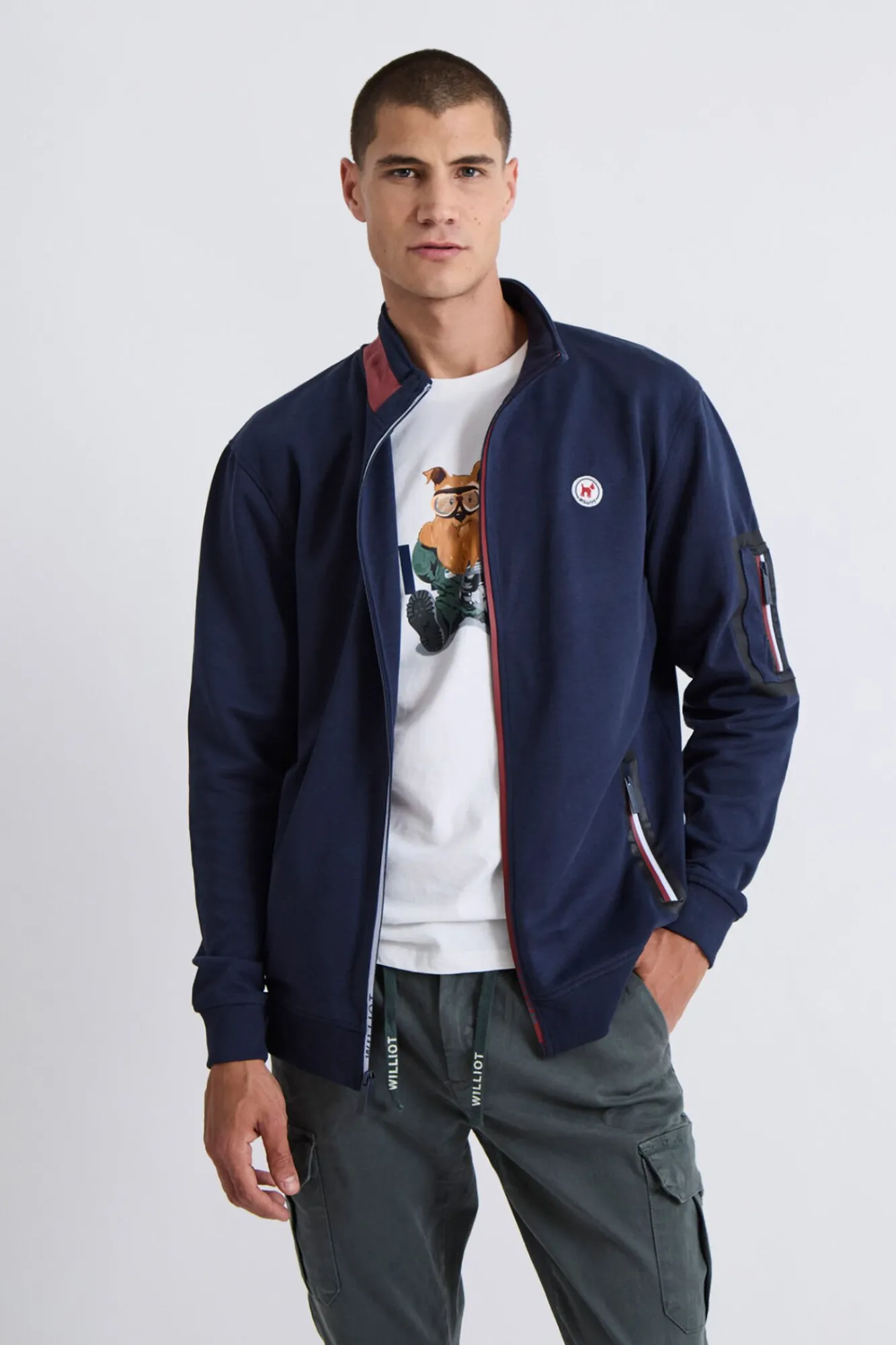 Hombre Williot Sudaderas>Sudadera Sport Con Cremallera