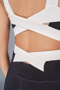 Mujer Dash and Stars Ropa Interior|Deporte>Sujetador deportivo 4D Stretch bandeau blanco y