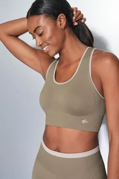 Mujer Dash and Stars Ropa Interior|Deporte>Sujetador deportivo SEAMLESS COMFORT kaki