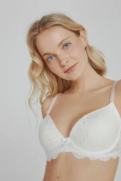 Mujer Ivette Bridal Ropa Interior>Sujetador con tirantes multiposición y push up en blanco