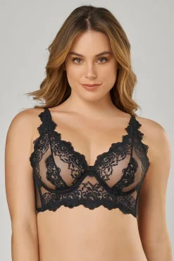 Mujer Leonisa Ropa Interior>Sujetador tipo bralette en encaje y transparencias
