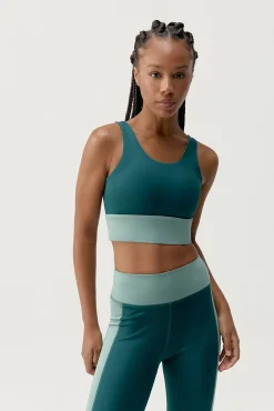 Mujer Born Living Yoga Deporte>Sujetador top deportivo Maiko verde