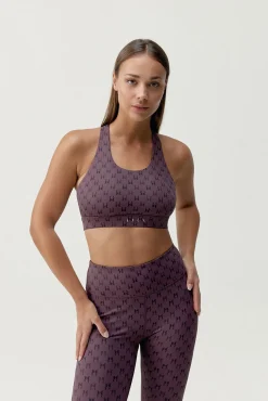Mujer Born Living Yoga Deporte>Sujetador top deportivo Monogram morado