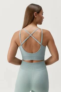 Mujer Born Living Yoga Deporte>Sujetador top deportivo Sarvan verde