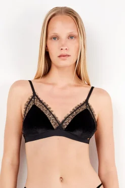 Mujer Gisela Ropa Interior>Sujetador triangular en terciopelo