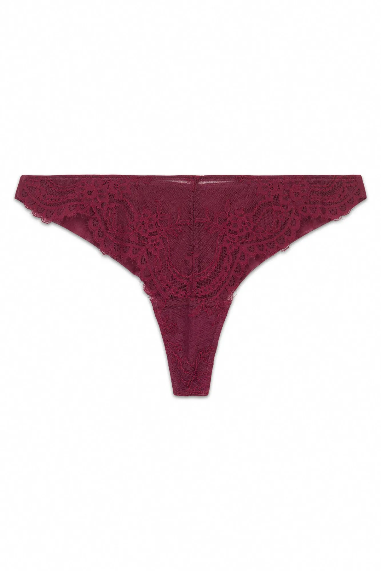 Mujer Women'secret Ropa Interior>Tanga encaje tul vino