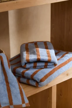 Calma House Toallas>Toalla de baño de algodón de rizo a rayas es Saturno