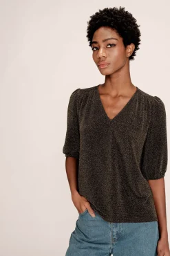 Mujer Grace & Mila Camisetas>Top ancho lúrex