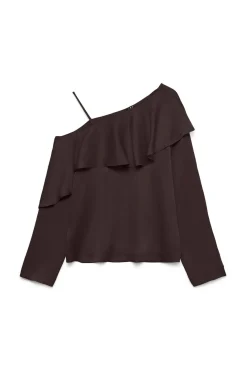 Mujer Vero Moda Camisetas>Top asimétrico manga larga